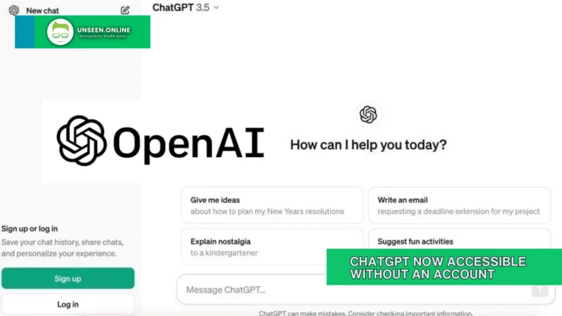 ChatGPT Now Accessible Without an Account