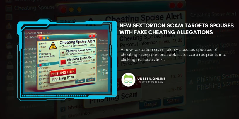 New Sextortion Scam Targets Spouses with Fake Cheating Allegations